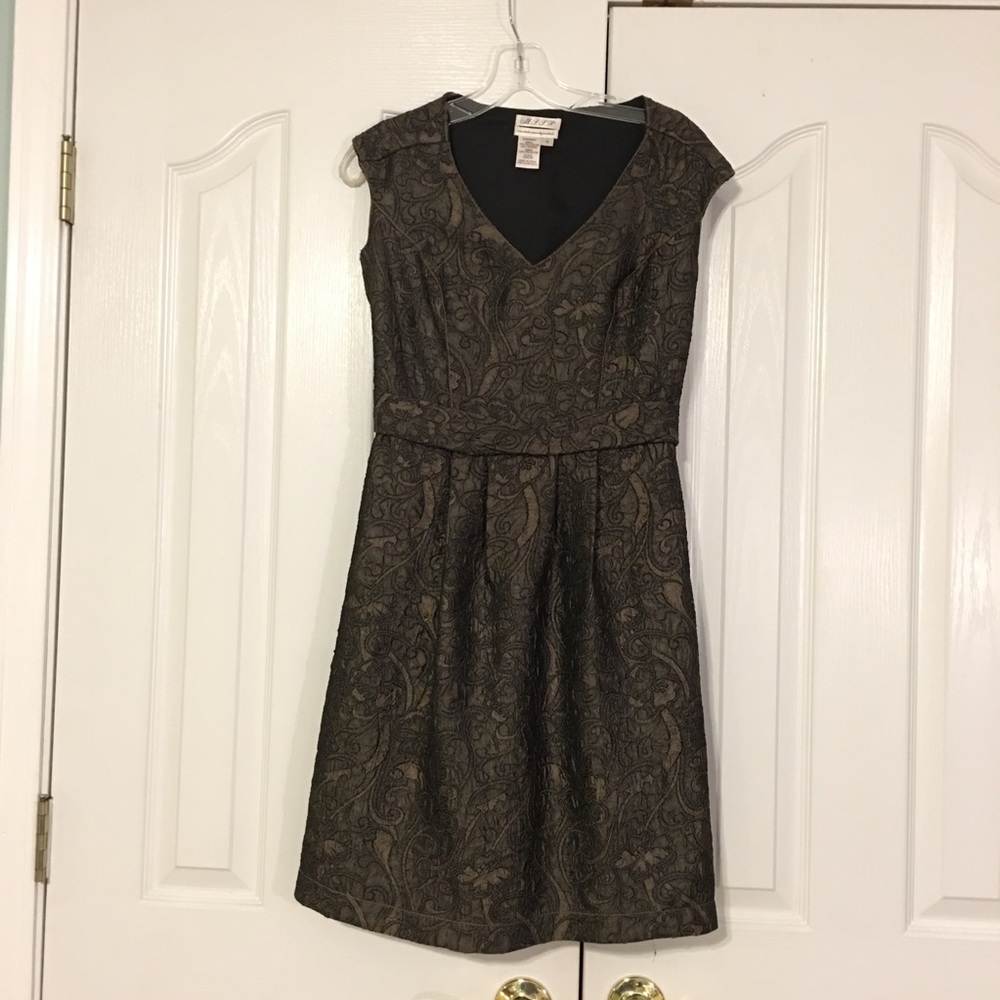 vintage olive green cocktail dress
